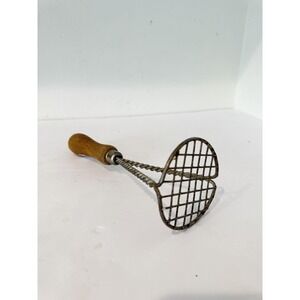 Antique 9.5"Twisted Wire Potato Masher Primitive Kitchen Utensil Farmhouse Decor